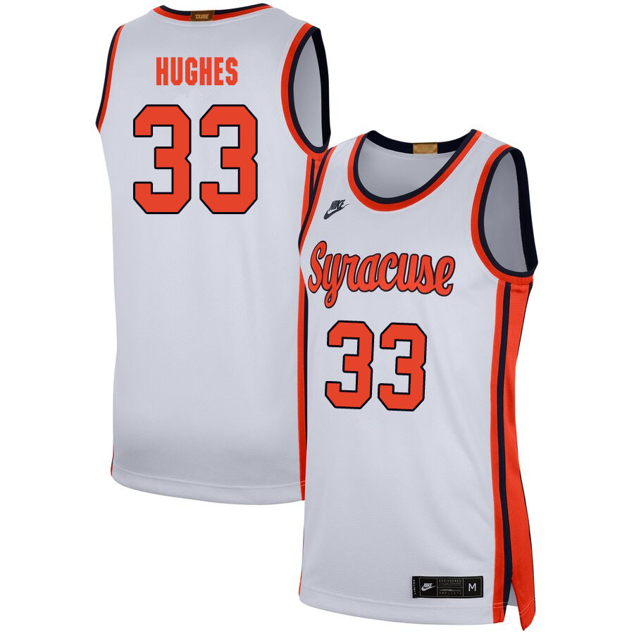 2020 Men #33 Elijah Hughes Syracuse Orange College Basketball Jerseys Sale-White